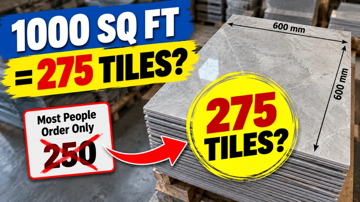 1000 Square Feet Requires How Many Tiles