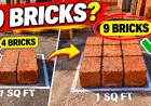 Bricks Calculation Formula in FeetSq Ft Exact Numbers for 4.5″ & 9″ Walls