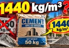 Density of Cement 1440 kgm³ Explained