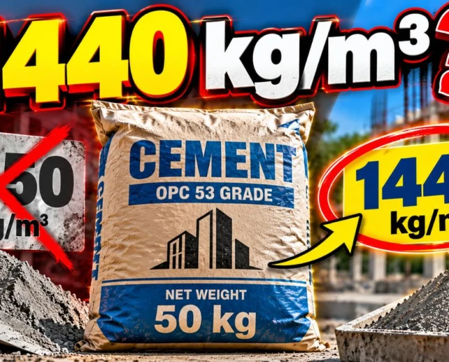 Density of Cement 1440 kgm³ Explained